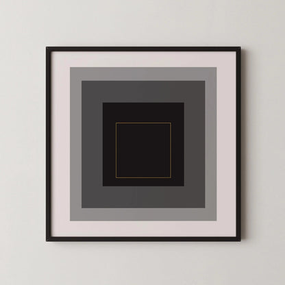 Impression Giclée Hommage au Carré Inspiré de Josef Albers : Art Moderne du Milieu du Siècle (1x1)