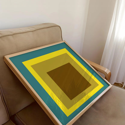 Estampe Giclée « Memento » inspirée de Josef Albers – Hommage au carré : Art moderne du milieu du siècle