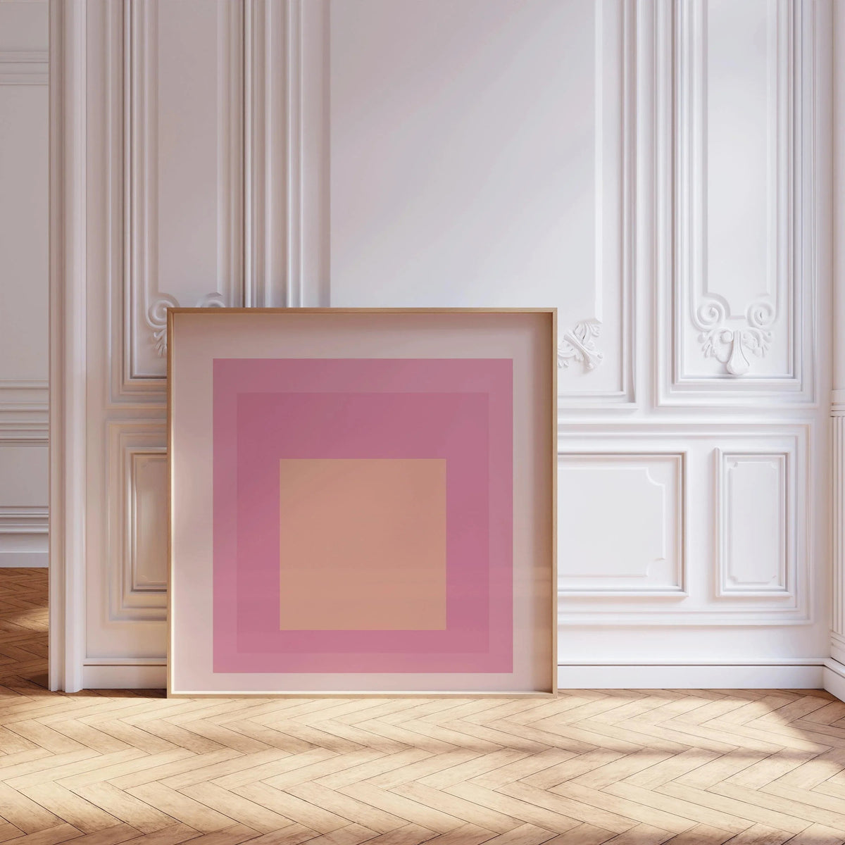 Josef Albers Inspired 'Patricia' Giclee Print: Mid-Century Modern Homage to the Square (1x1)