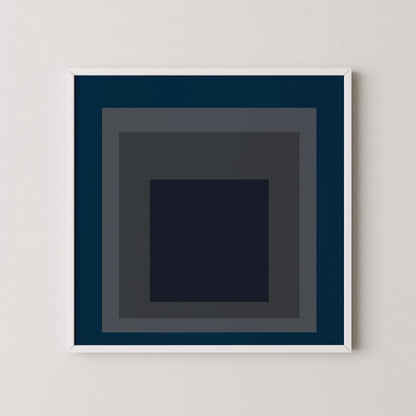 Impression Giclée « Pureheart » de Josef Albers : Art moderne du milieu du siècle, « Hommage au carré » bleu et gris