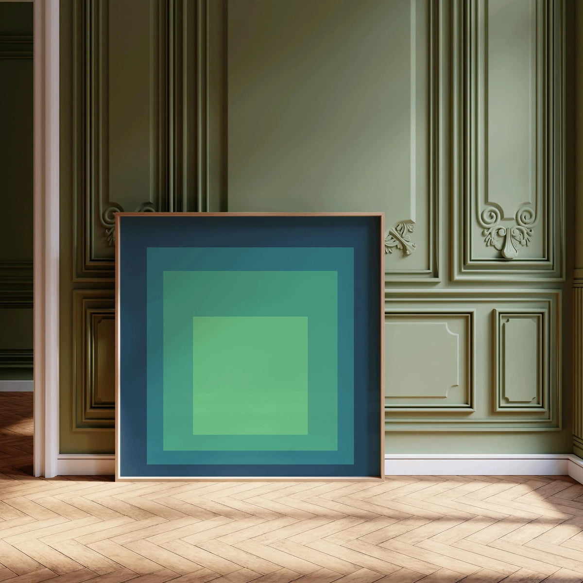 Inspired by Josef Albers - Sarah - Homage to the Square Giclee Print: Mid-Century Modern Art