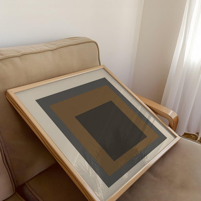 Josef Albers Inspired ‚ Sienna‚Äô Art Print: Mid-Century Modern Homage to the Square (1x1)