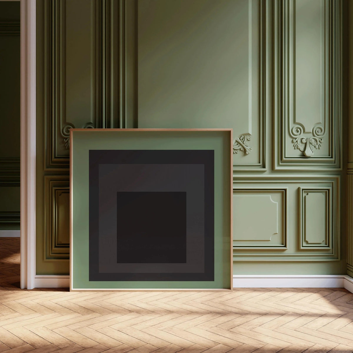 Josef Albers Inspired 'Sleep' Giclee Print: Mid-Century Modern Art, Handframed Option