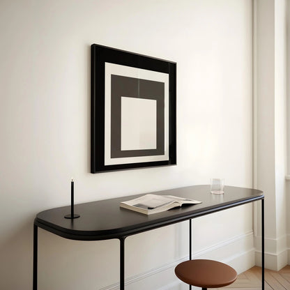 Josef Albers inspired 'Smoking' Giclee Print: Mid-Century Modern Art, Framed Option