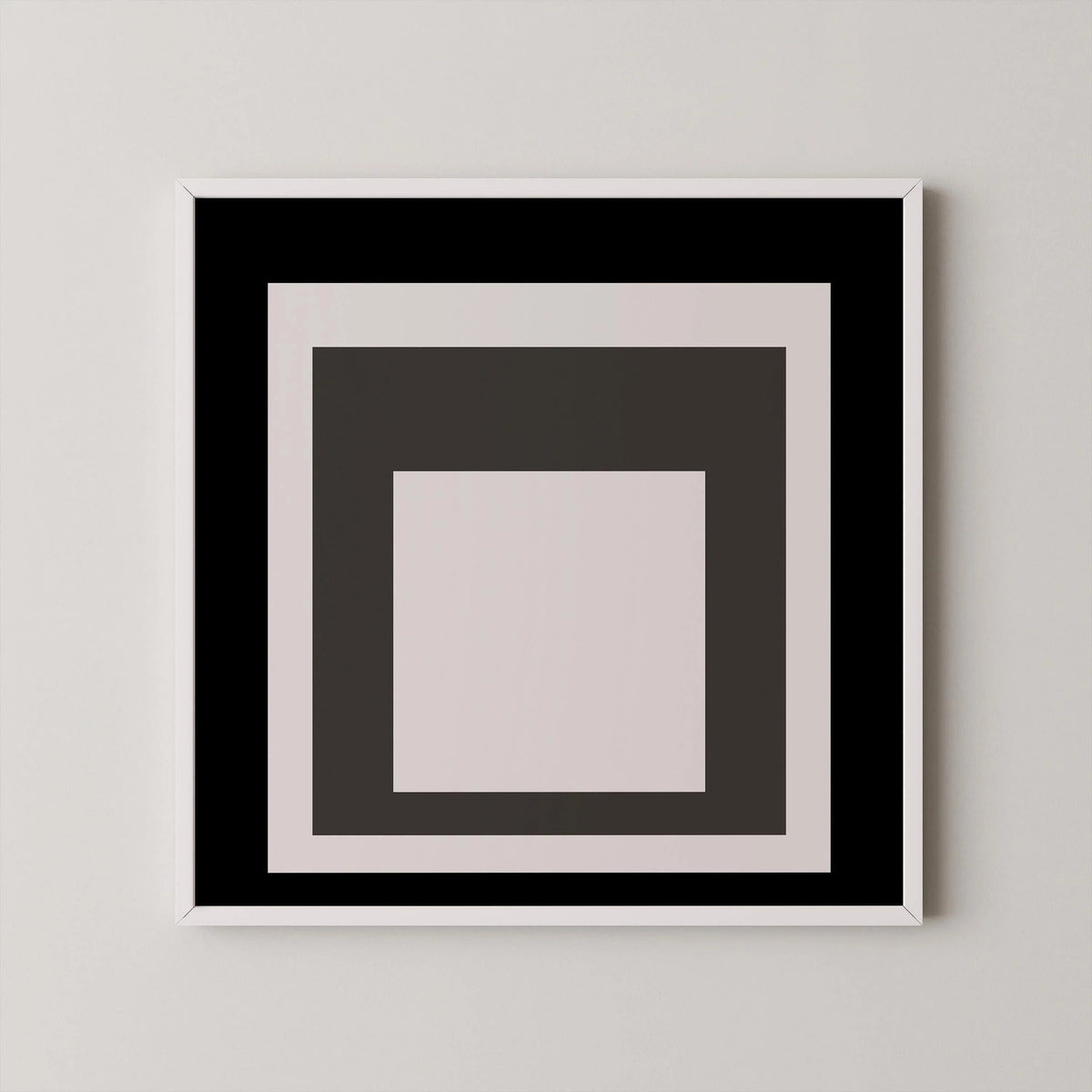 Josef Albers inspired 'Smoking' Giclee Print: Mid-Century Modern Art, Framed Option