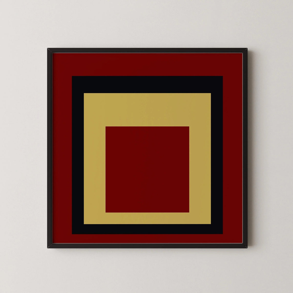 Josef Albers inspired 'Uber Alles' Giclee Print: Mid-Century Modern Homage to the Square