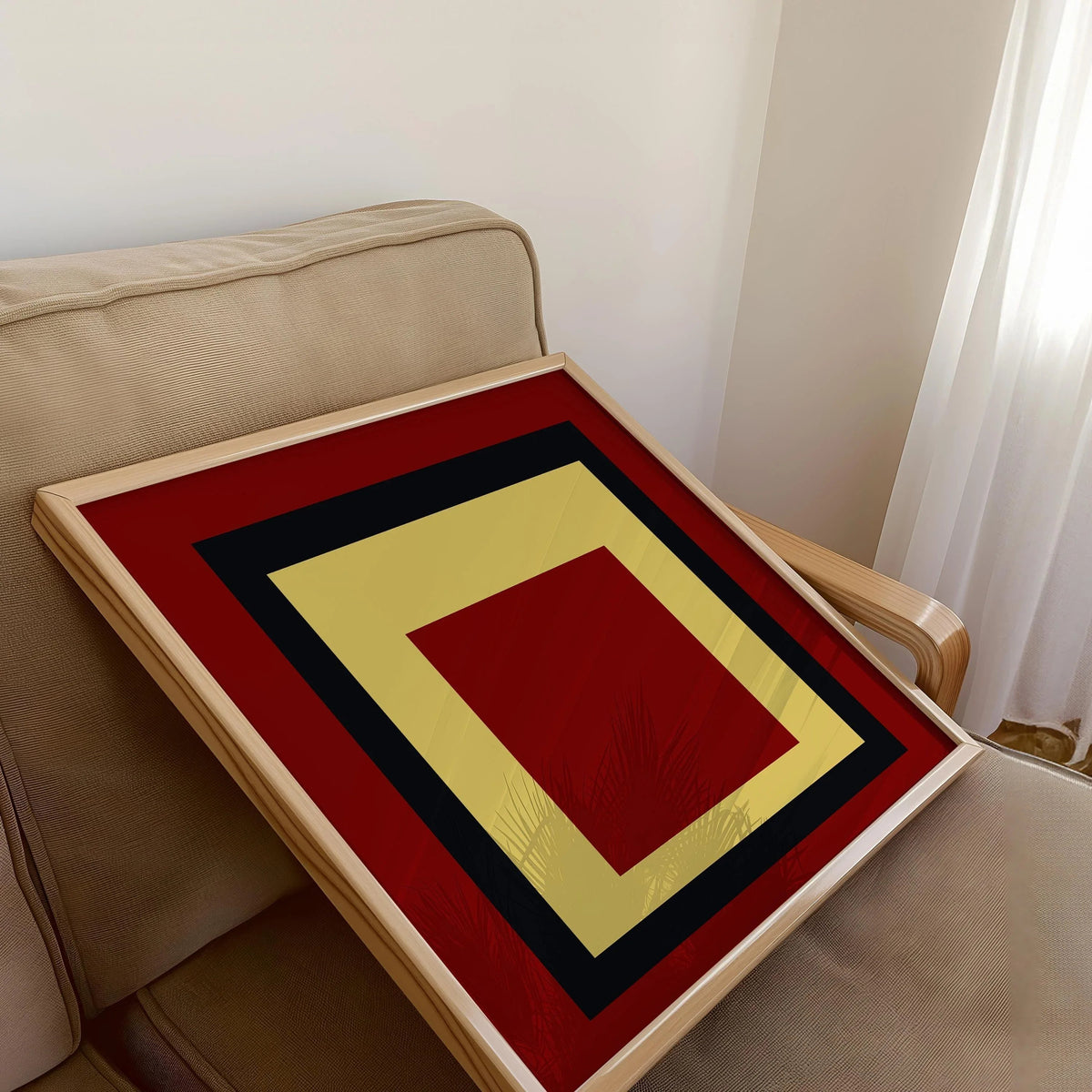 Josef Albers inspired 'Uber Alles' Giclee Print: Mid-Century Modern Homage to the Square