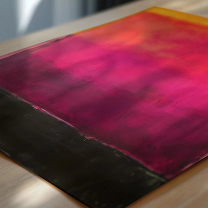 D'après Mark Rothko - Noir et violet (Champ chromatique : IA) | Art abstrait moderne (Disponible encadré à la main ou sans cadre)