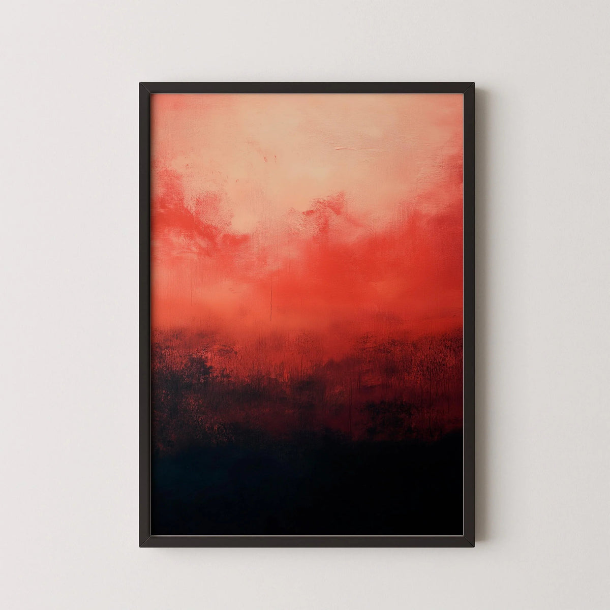 After Mark Rothko - Black and Red (Colour Field: AI) | Modern Abstract Art (Available handframed or unframed)