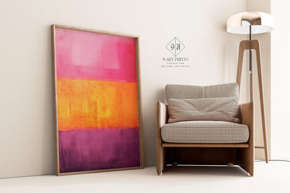 After Mark Rothko - Orange and Purple II (Colour Field: AI) | Modern Abstract Art (Available handframed or unframed)