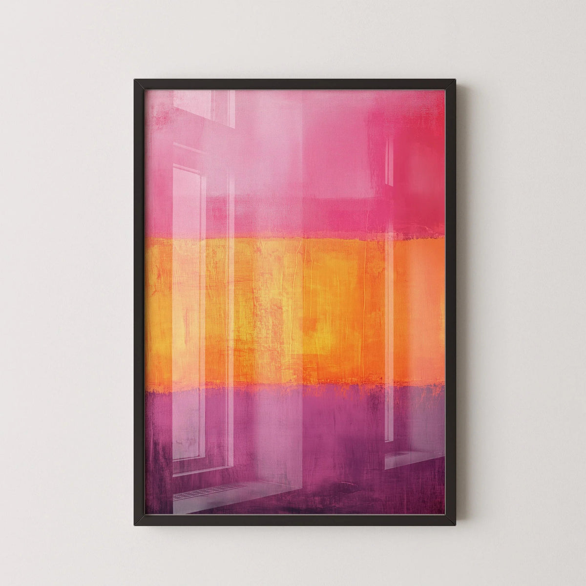 After Mark Rothko - Orange and Purple II (Colour Field: AI) | Modern Abstract Art (Available handframed or unframed)
