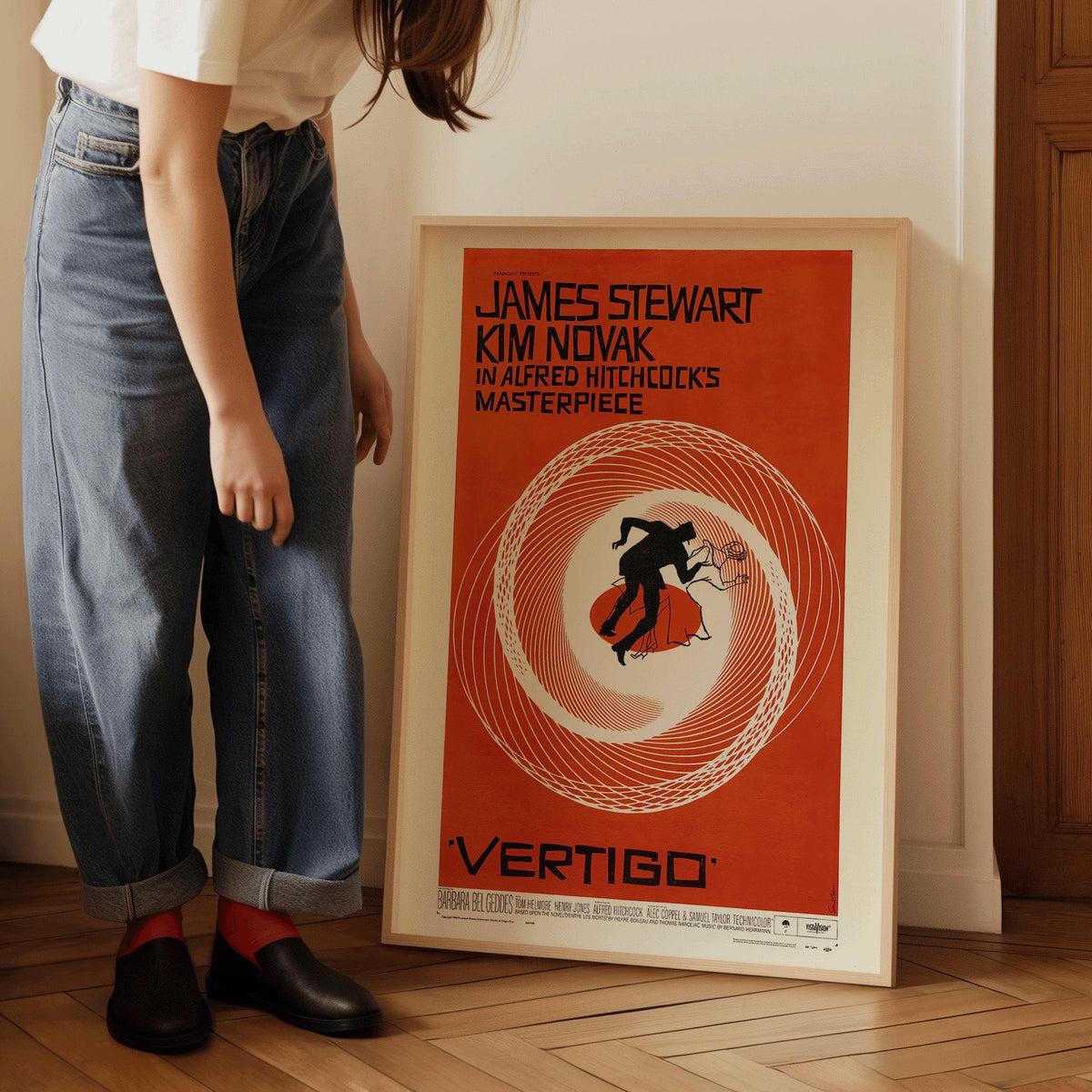 Vertigo Movie Poster: Saul Bass Minimalist Design, Hitchcock Film (Giclee Print)