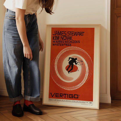 Vertigo Movie Poster: Saul Bass Minimalist Design, Hitchcock Film (Giclee Print)