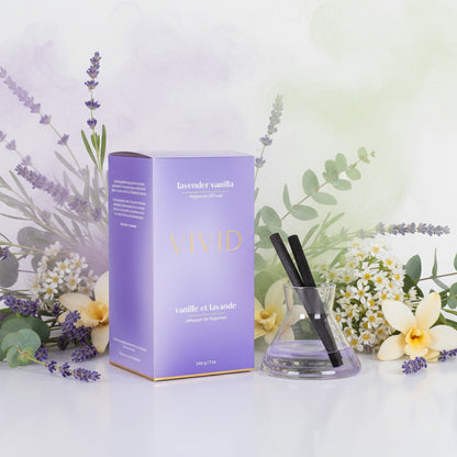 Lavender Vanilla Modern Diffuser with Calming Herbal Scent by Aromabotanical