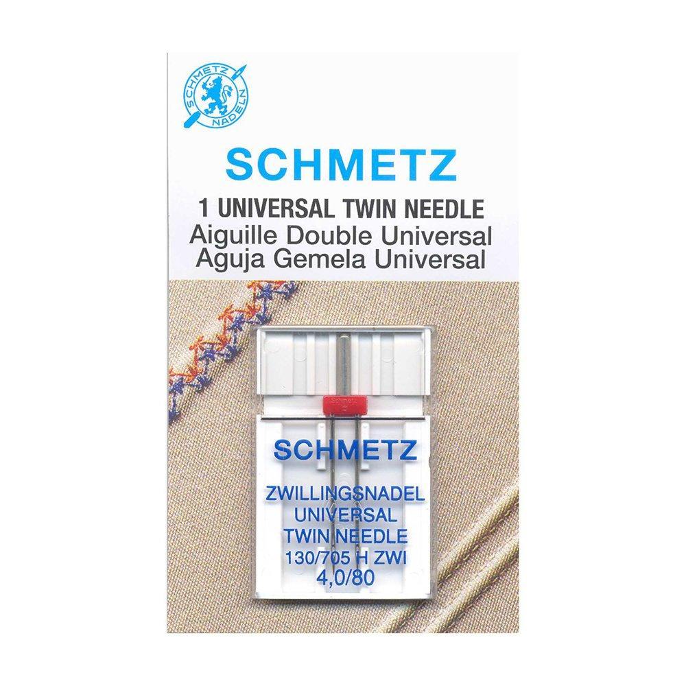 SCHMETZ #1794 Aiguille Double Universelle Cartonnette - 80/12 - 4.0mm - 1 pièce