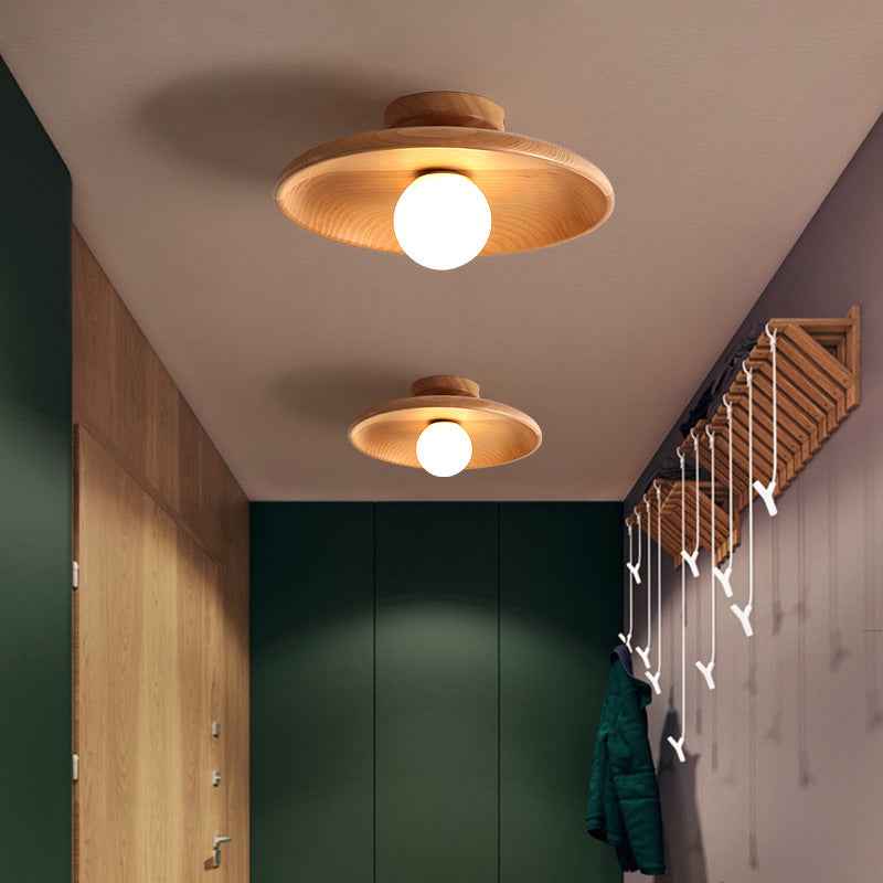 Aisle Ceiling Lamp Solid Wood Modern Minimalist Lamps