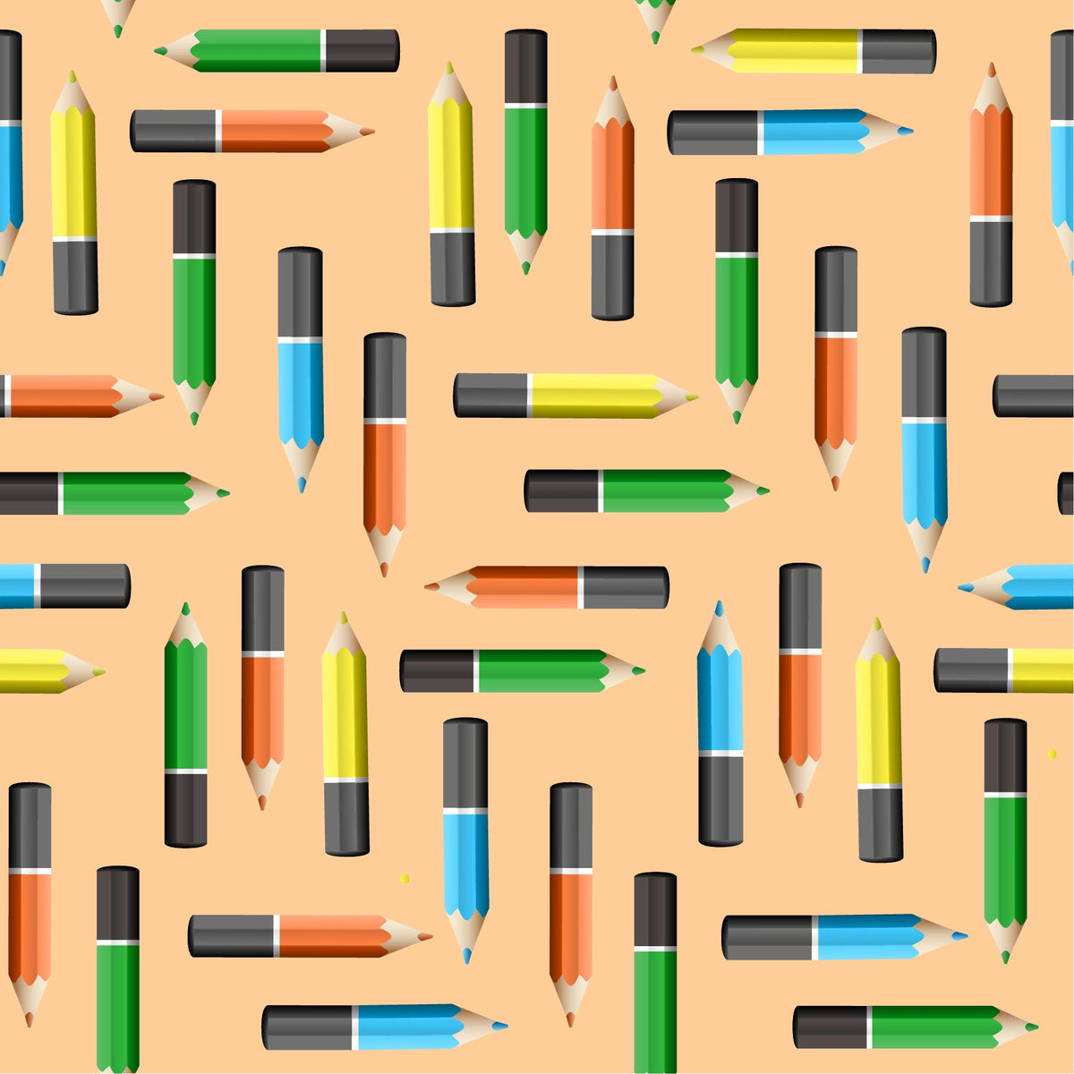 Vinyle thermocollant pour l'école - Motif crayons de couleur