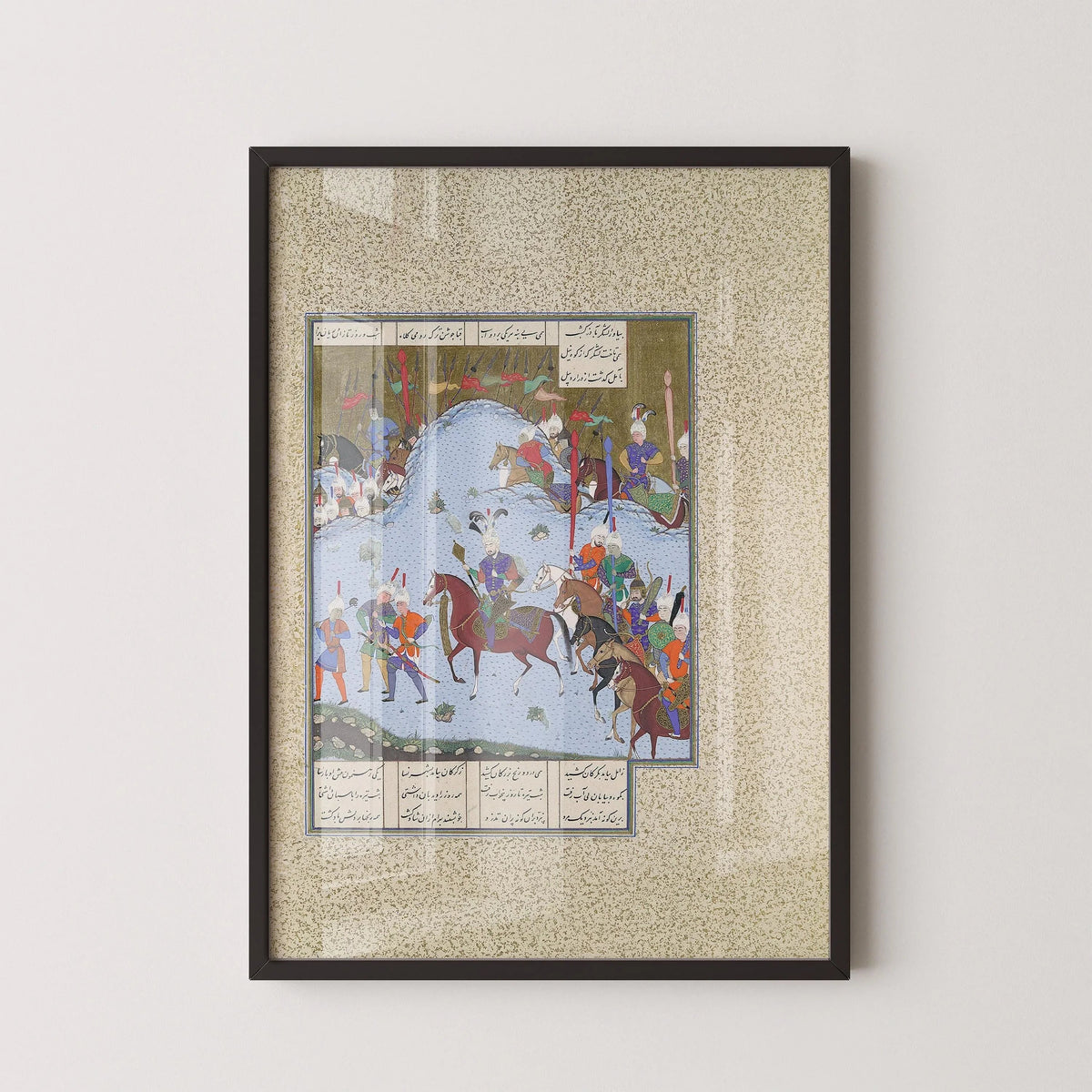 Shahnameh Giclee Art Print: Bahram Gur Persian Miniature (Framed & Unframed Available)