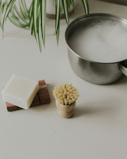 Brosse en bambou pour pots de cuisine
