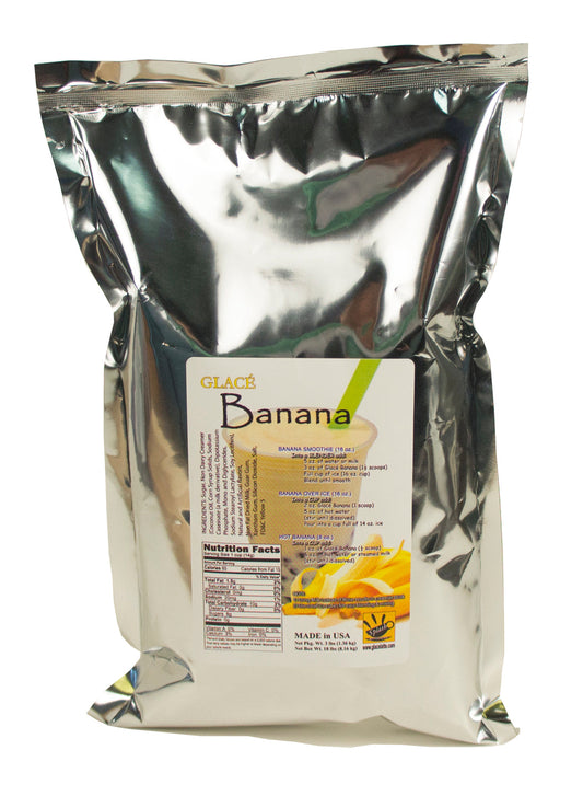 Banana 4 in 1 Mix for Bubble Tea, Smoothies, Lattes and Frappes, 3 lbs. Bag (Case 6 x 3 lbs. Bags)  - Multi-Use Powdered Beverage Mix - Ships Free Within Canada on Orders Above CAD $199