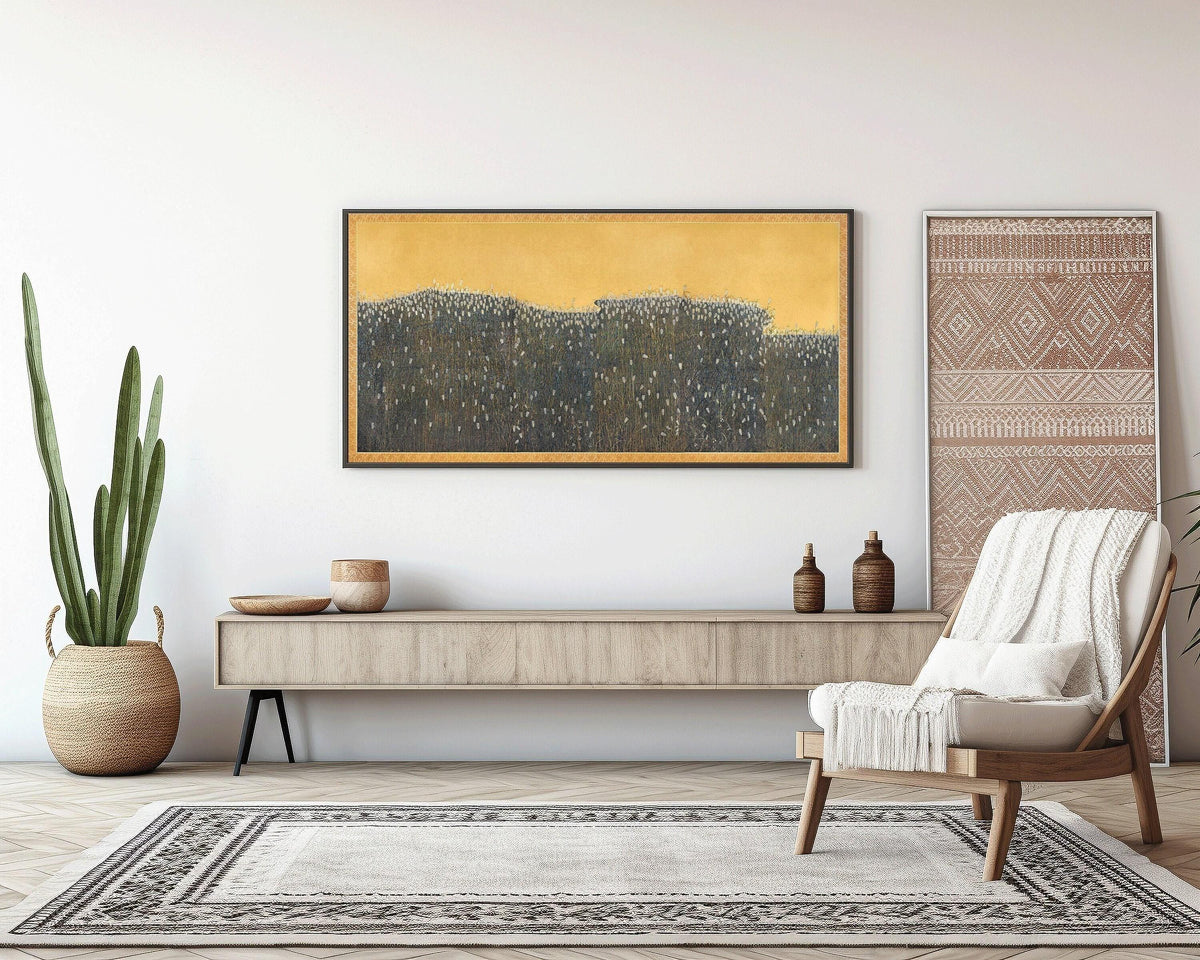 Vintage Barley Field Art Print: 17th Century Panoramic Landscape (2x1)