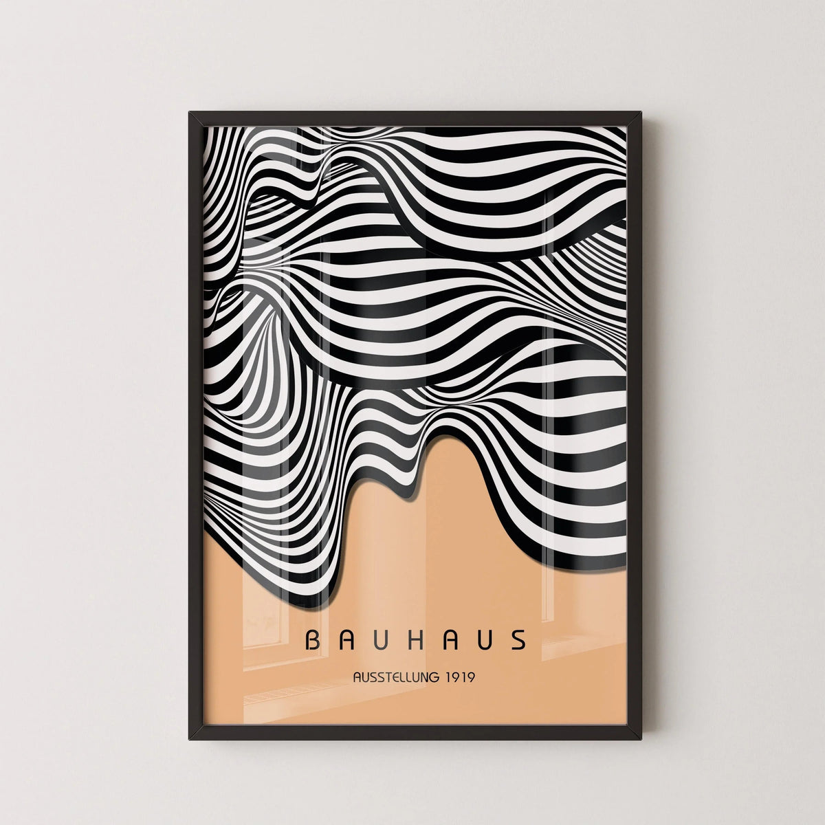 Bauhaus Waves Art Print: Mid-Century Modern Exhibition Poster