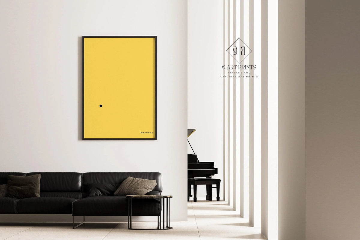 Bauhaus 'The Dot' Giclee Print: Mid-Century Modern Art, Yellow & Black