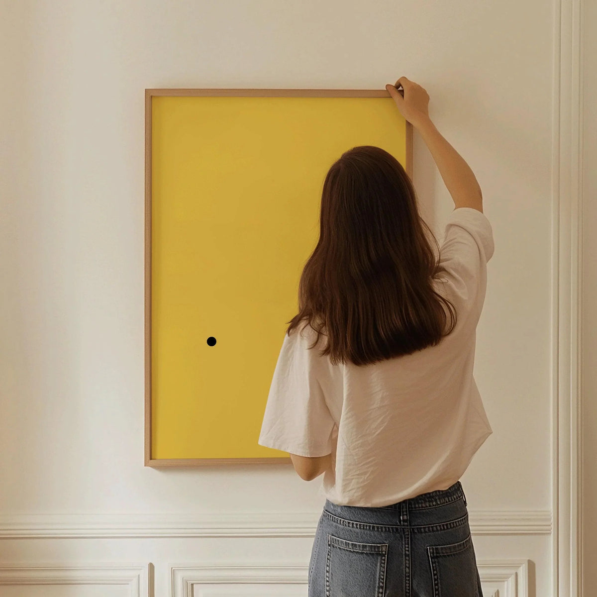 Bauhaus 'The Dot' Giclee Print: Mid-Century Modern Art, Yellow & Black