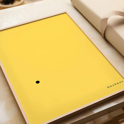 Bauhaus 'The Dot' Giclee Print: Mid-Century Modern Art, Yellow & Black