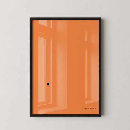Impression Giclée Bauhaus Der Punkt : Art moderne du milieu du siècle, orange et noir