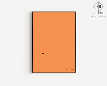Impression Giclée Bauhaus Der Punkt : Art moderne du milieu du siècle, orange et noir