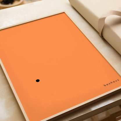 Impression Giclée Bauhaus Der Punkt : Art moderne du milieu du siècle, orange et noir