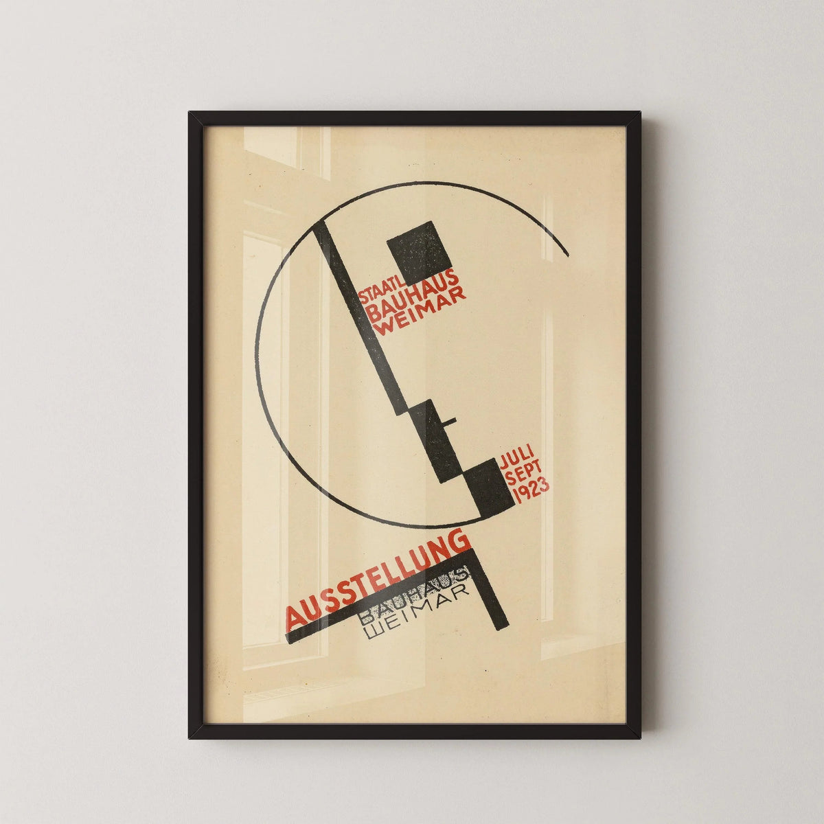 Bauhaus Exhibition Poster: Vintage Mid-Century Modern Art Print