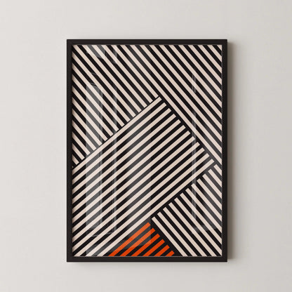 Bauhaus Poster - Stripes PRINT | Mid-century modern art print (available handframed or unframed)
