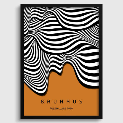 Bauhaus Waves Art Print: Mid-Century Modern Home Decor (Available Framed)