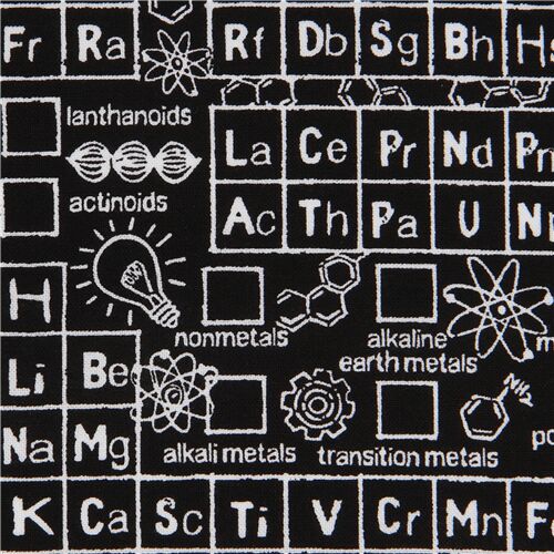 Timeless Treasure - Periodic Table - Black