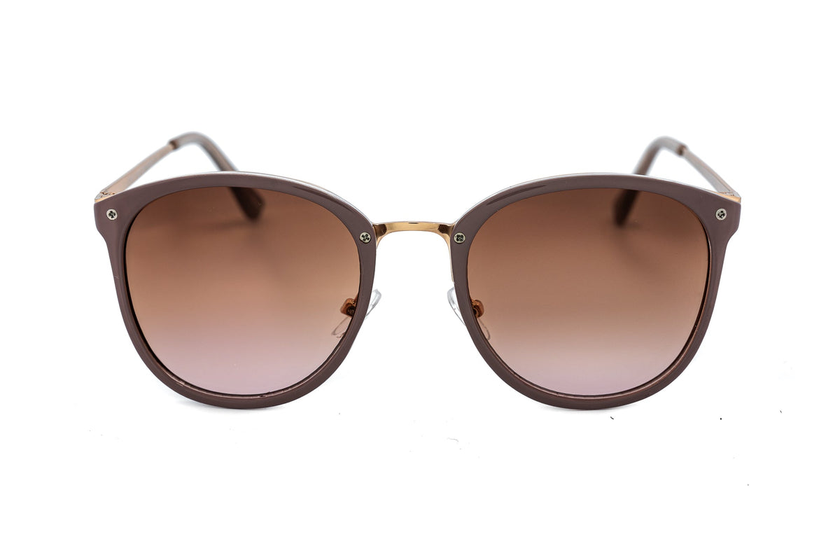 Boléro Soraya — Round Brown Gradient Sunglasses