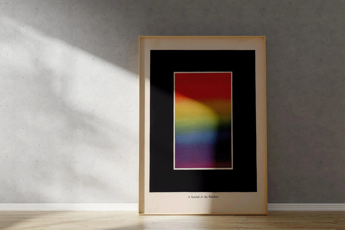Rainbow Symbol Vintage Art Print - Bonnie E. Snow (Framed or Unframed)
