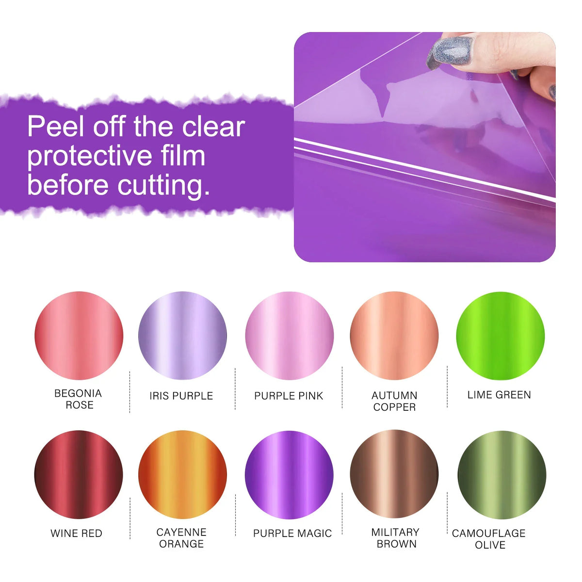 Vinyle Adhésif Chrome Miroir Anti-Bulles TeckWrap - Violet Rose | Lustré et Sans Bulles