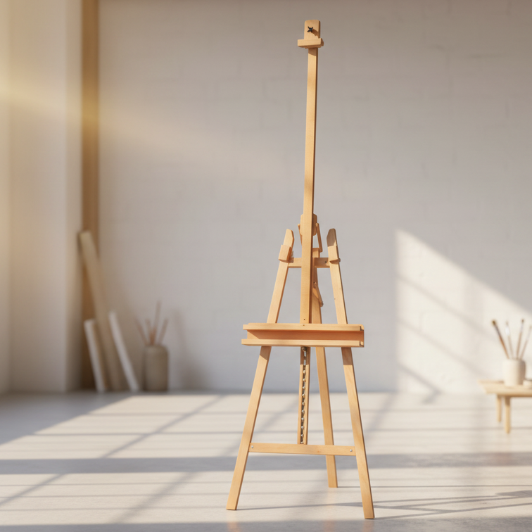 Chevalet de peintre en Hêtre 58" en A – Angle réglable