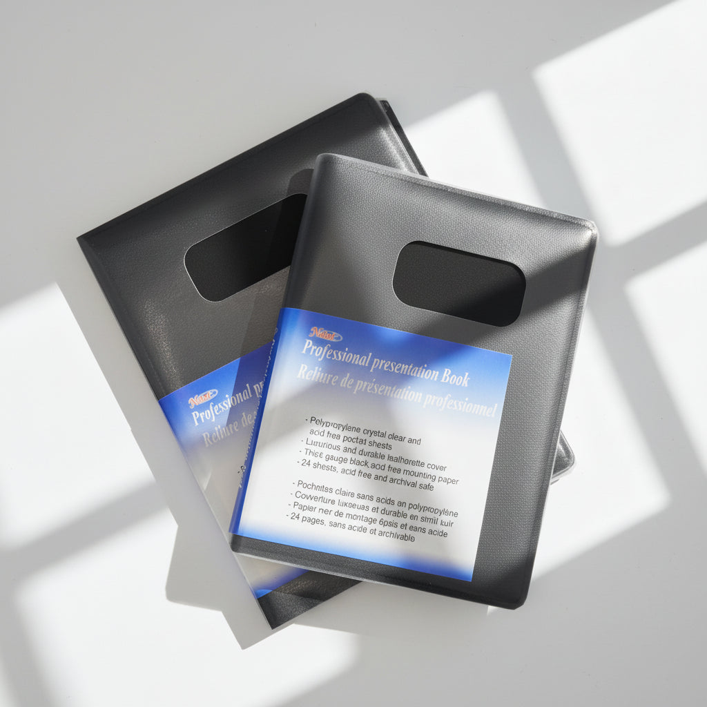 Faux Leather Professional Presentation Book - 24 Sheets With Black Insert