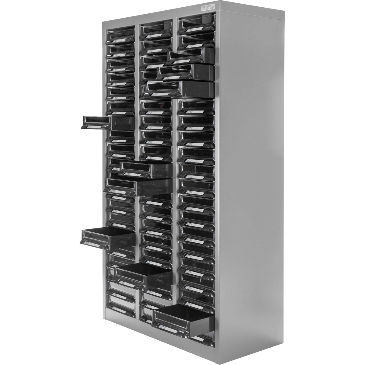 Meuble de rangement KPC-300, acier galvanisé, 60 tiroirs, 21-3/10" x 10-2/5" x 36-9/10", gris