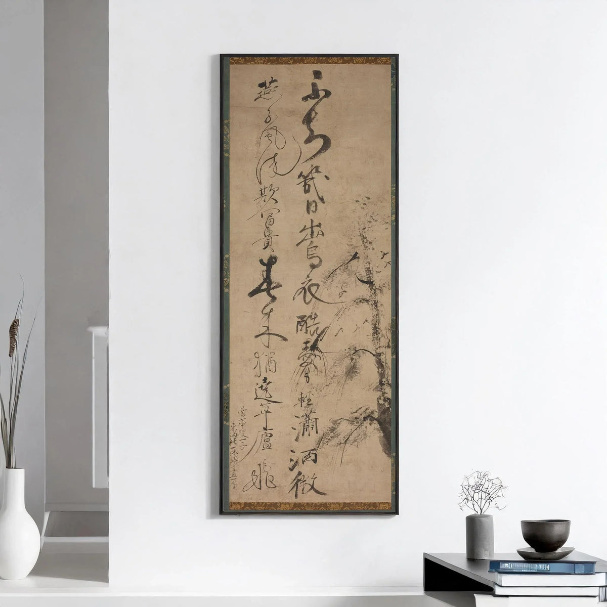 Ikky≈´ S≈çjun Calligraphy Art Print: Willow & Swallows, Giclee Fine Art