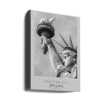Statue of Liberty Torch and Face Detail Canvas Wall Art | NEW YORK CITY Statue of Liberty in detail