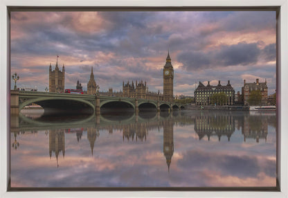 London Westminster Bridge Sunset Reflections Canvas Wall Art | A Sunset To Remember