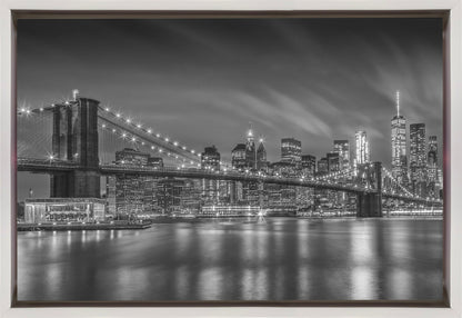 Art mural-PONT DE BROOKLYN Impressions nocturnes - Monochrome