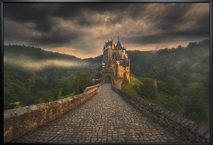 Eltz Castle beneath a Dramatic Sky Canvas Wall Art