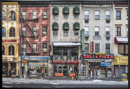 Colourful New York Storefront Street Scene Canvas Wall Art | A cold day in NY