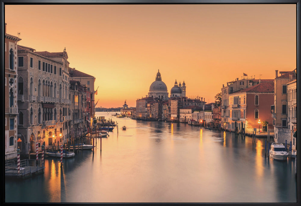 Venice Grand Canal in Warm Dawn Light Canvas Wall Art | Dawn on Venice