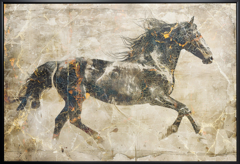 Art mural Cheval Illustration d'art vintage 03